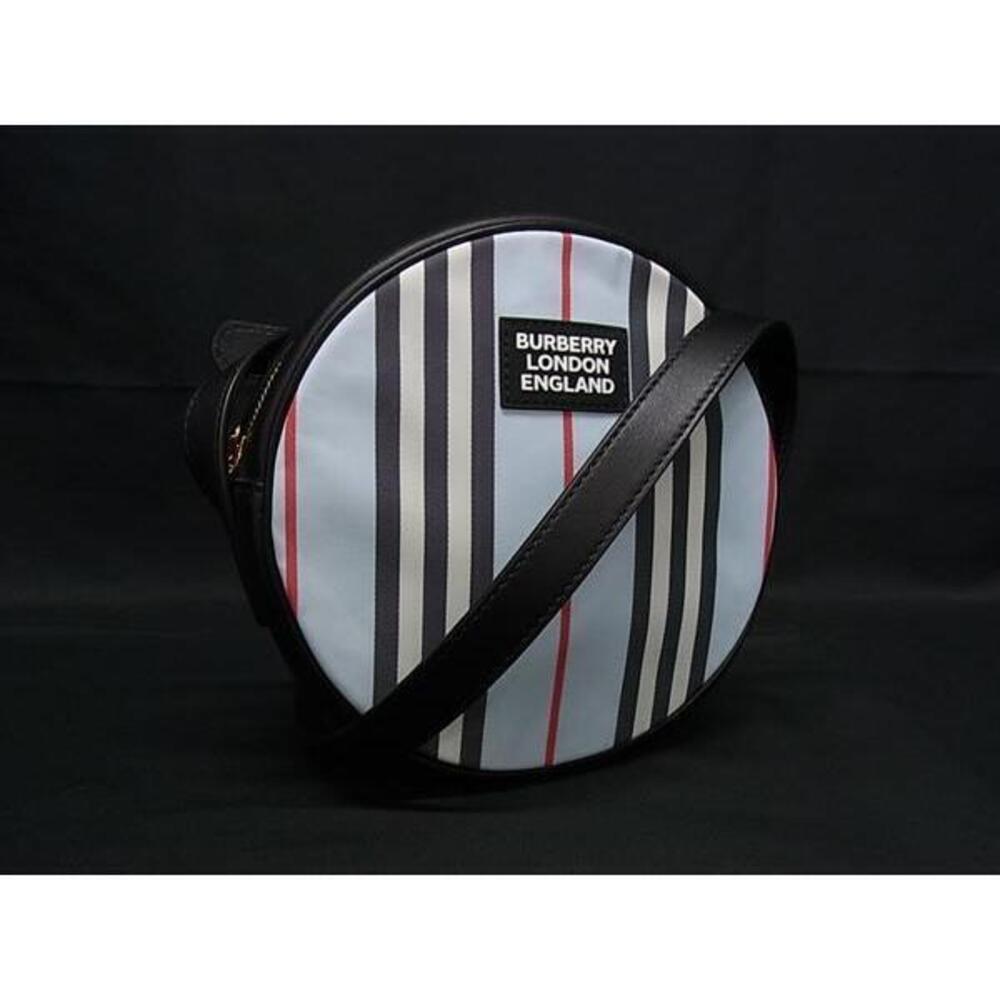 BURBERRY Tambourine Canvas Crossbody Shoulder Bag Blue